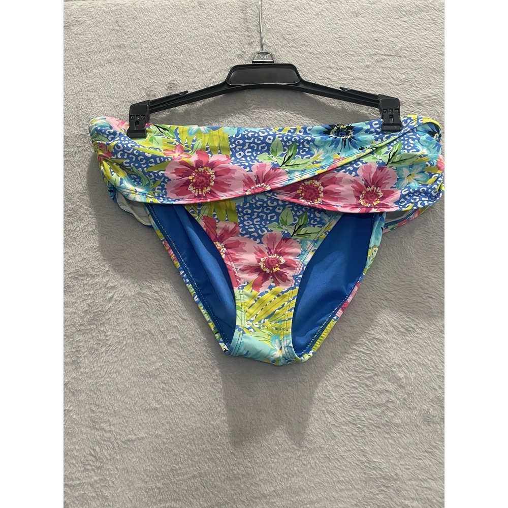 Bleu Rod Beattie Floral Bikini Swim Suit Bottom Size M